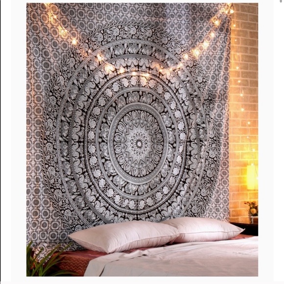 Other - Black and White Mandala Boho Tapestry